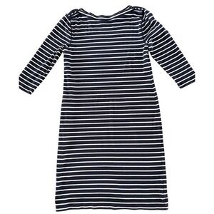 Lauren Jeans Co. By‎ Ralph Lauren Navy And White Striped Cotton Dress Women's M